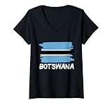 Photo Gallery donna bandiera del botswana maglietta con collo a v Photo Gallery donna bandiera del botswana maglietta con collo a v