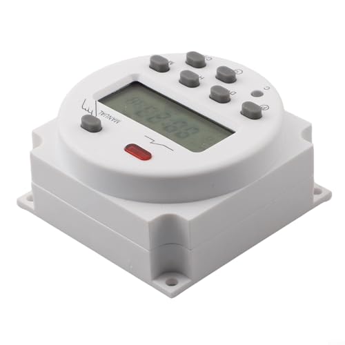 Yuanpgky - Yuanpgky Minuteur d'alimentation numérique pour interrupteur de relais, minuterie hebdomadaire programmable 24h/24, 7j/7 avec écran LCD, plage de retard de 1 à 168 h, batterie de secours rechargeable