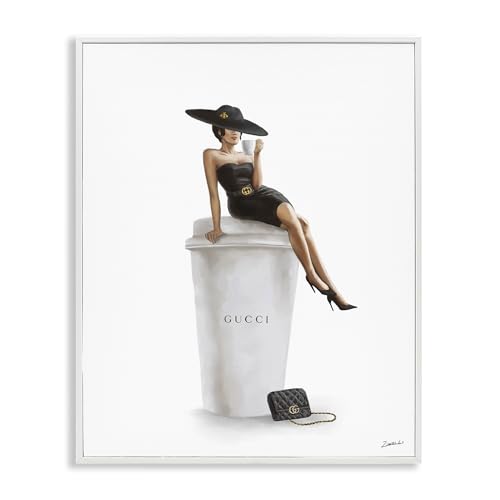 Sac à main tendance femme Ziwei Li cadre blanc déco Stupell 28x35
