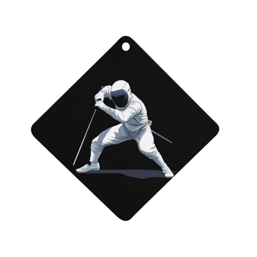 Fencing Stancce Fencing Car Air Freshener Hanging Aromatherapy Tablets for Car Accessories Rhombus