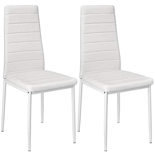 THINFAR – Juego de 2/4/6 sillas para comedor, sillas de comedor modernas, varios colores (blanco/2)
