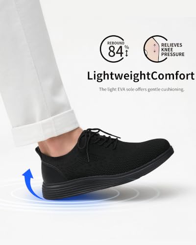 Image of VILOCY Men's Casual Dress Sneakers Lace-Up Oxfords Business Mesh Breathable Walking Shoes Tennis Comfortable