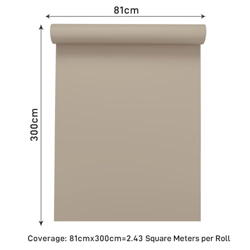VaryPaper Klebe Tapete Selbstklebend Hellbraun Modern 81cmx300cm Möbelfolie Braun Matt Schlafzimmer Tapete Hinterm Bett Badezimmer Wasserfest Klebefolie Arbeitsplatte Küche Schrankfolie Tischfolie