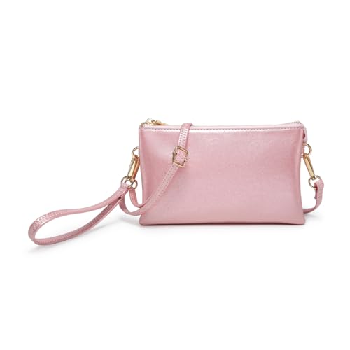Image of JEN & CO. Riley Crossbody Bags for Women Vegan Leather Wristlet Clutch Wallet Purses Handbags with 2 Straps