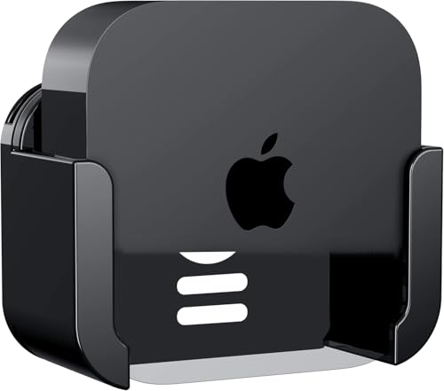for Apple TV Mount Behind TV, TV Wall Mounts for Apple TV 4K Ceiling Mounts, Compatible with All Apple TV Wall Mount Generations, Durable ABS with A Glossy (Including All 4K+ Models)