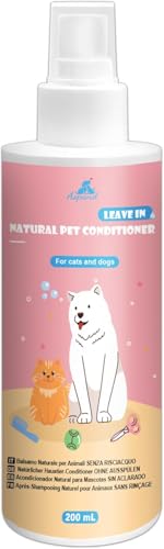 Aspand Spray Démêlant pour Chien et Chat, 200ml sans Rinçage, Action Démêlante, Hydratante, Antioxydante Régénérante et Antioxydante, Adapté aux Animaux Domestiques à la Peau Sèche, Irritée, Sensible