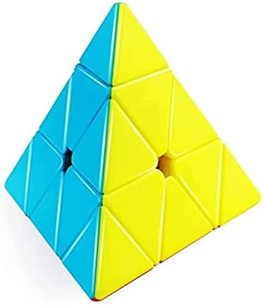 Pyramid Speed Cube Triángulo Puzzle Magic Cube Qiyi Warrior Speed Cube 3 por 3 Cubo mágico sin pegatinas, rompecabezas de 3 x 3 juguetes (adhesivo