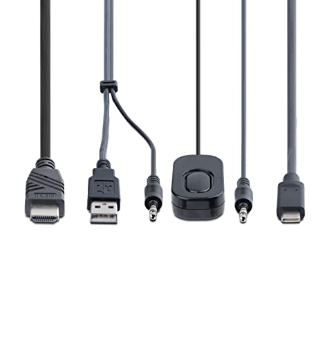 Image of StarTech 2-Port USB-C & HDMI Cable KVM, 4K 60Hz, USB Powered, Hotkey, 6ft