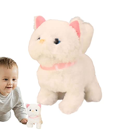 Gato de Pelúcia Eletrônico - Boneca de pelúcia fofinha e fofa realista de gatinho,Brinquedo de engat