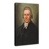 ANFOTCM Feines Öl aus dem 18. Jahrhundert – Porträt eines georgischen Gentlemans, originelles Vintage-Kunstwerk, Wanddekoration, Poster, Familie, Bar, Restaurant, Garage, Café, Kunstschild, Geschenk