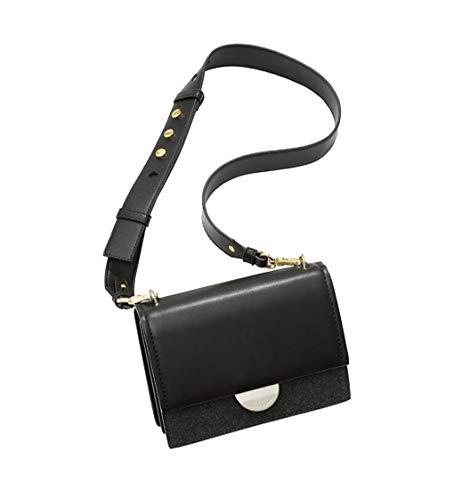 Image of Cross Body Strap Shoulder Strap Adjustable Replacement Strap PU Leather Strap for Handbags Strap Purse Bag Strap (Black)