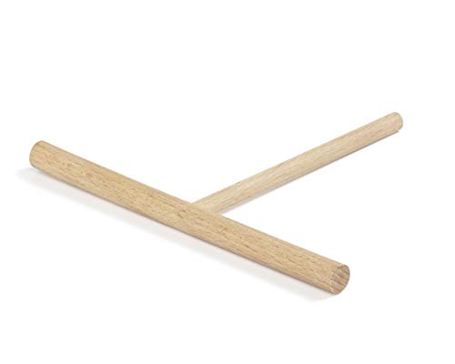 LAGRANGE Crêpière électrique, fabrication française, thermostat réglable, 2 plaques interchangeables en fonte d'aluminium, poignées en bois, 1500 W, Tradui DUO, 109017