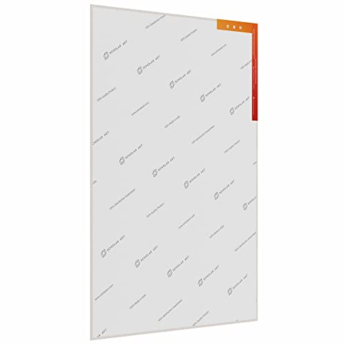 Image of Scholar Art Hobby Series 04 Oz (230 GSM) 100% Cotton Canvas Panel Board for Painting (White Blank Canvas Boards for Acrylic Paint, Oil Paint, Wet & Dry Media) | 18 inchx24 inch (45x60 cm), Pack of 4