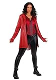 Women's Premium Scarlet Witch Costume | Top and Jacket for Halloween, Themed Events and Parties Medium