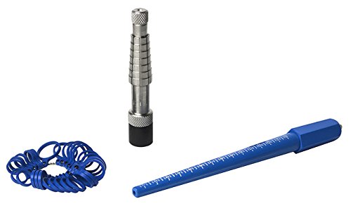 Ring Measuring and Stretching Kit w/Plastic Ring Finger Measuring Gauge Stick and Rathburn Ring Stretcher Jewelry Making Metal Forming Tool