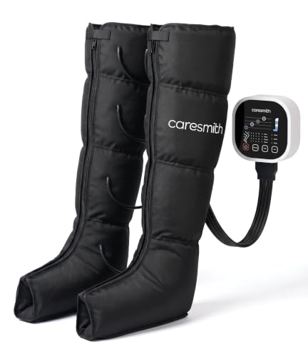 Image of Caresmith Revive Leg Compression Massager with Powerful Controller | 4 Targeted Zones with 4 Modes | Foot Massager Machine for Pain Relief | Blood Circulation Massager