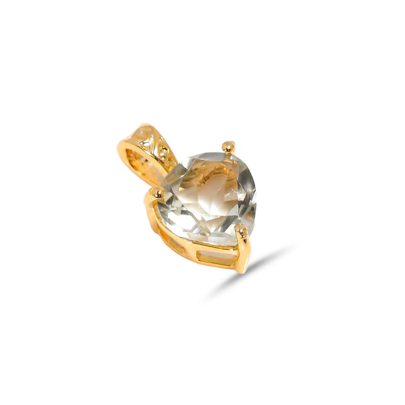 Pendentif améthyste verte en cœur pour illuminer vos tenues chic