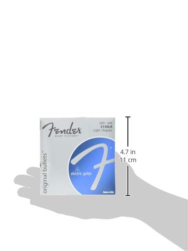 Fender 073-3150-404 Jeu de cordes d’origine Bullets – 3150LR (009/046) – Nickel pur – Extrémités de balles - Les Beatles, Paul McCartney, John Lennon, RIngo Starr, George Harrison Fender 073-3150-404 Jeu de cordes d'origine Bullets - 3150LR (009/046) - Nickel pur - Extrémités de balles – Image 3