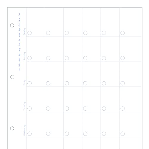 Filofax Clipbook Refill, A4 Size, Undated Monthly Planner, 11.69" X 8.27", White Paper, Refill (B346001) #TOP2