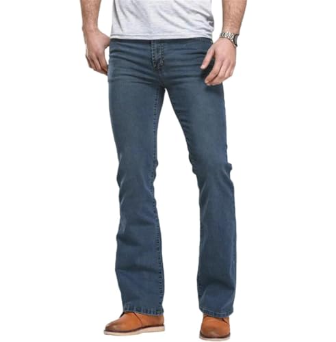 Men's Loose Straight-Leg Plus-Size Business Casual Jeans with a Fleece Lining
