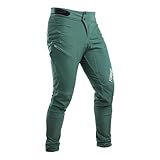 FORBEMK Men's Mountain Bike Cycling Bicycle Riding MTB Pants, Quick-Dry Lightweight Breathable BMX Downhill Bike Pants-34 Green