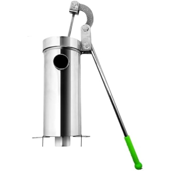 Ręczna pompa wodna do użytku domowego ze stali nierdzewnej, ręczna pompa olejowa, zasysanie wibracyjne, grubość 1,3 mm, wysokość podnoszenia 10 m