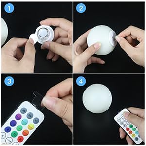 Miniatura 5 de Floating Pool Light Ball, 16 RGB Color Changing Remote Control, IP67 Waterproof Pool Glow Ball Lights, Glow Pool Lights for Hot