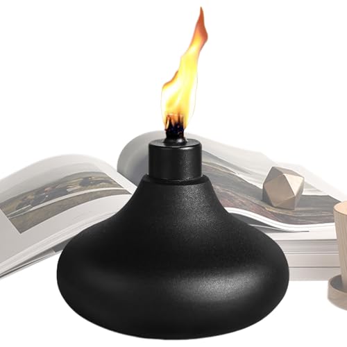 Lampe torche rechargeable - Lampe torche à flamme de table, conteneur à feu en plein air | Design en métal durable, ajout parfait pour la décoration de la terrasse, du sol, de l'ambiance, du backyard