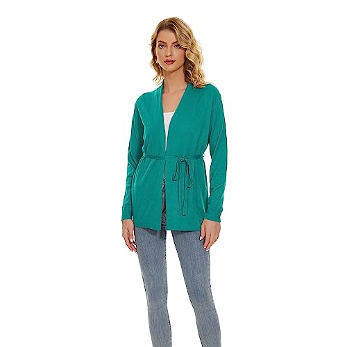 Satuun Women's Casual Open Front Lightweight Cardigan Long Sleeve Breathable Soft Drape Duster2