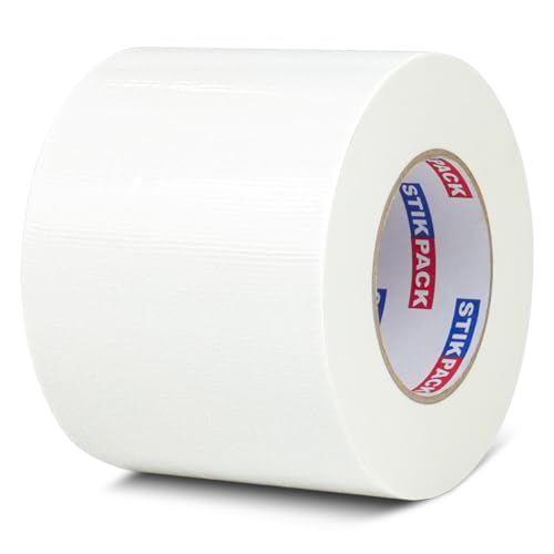 STIKPACK Wide Duct Tape 5 inch, Industrial Grade White Duct Tape 5 inches x 55 Yards (165 ft), 9 Mil Heavy-Duty, Waterproof, UV Resistant for Crafts & Home Improvement