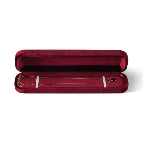 Boîte à bijoux rouge en velours contre les rayures de bagues - 2