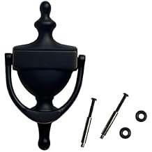 QCAA Solid Brass Door Knocker, 7", Venetian Bronze, 1 Pack, Made in Taiwan