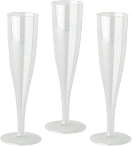 DUE ESSE S.N.C. DI SABATINI ALDO Lot de 10 verres à champagne transparent en PLA idéal pour apéritifs et aériens
