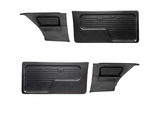 Door Panel Set Compatible with BMW E30 2-Door Coupe Black Interior Trim Panels Front & Rear Set (4-Piece) Classic Restoration Fit for 19821991 Models