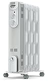 JUNG SUPRA ORSO25 Heizung Elektrisch mit Thermostat, Ölradiator 2500 W Energiesparend, mobile Elektroheizung für Räume bis 40qm, Elektrische Heizgerät Mobil mit 11 Heizlamellen