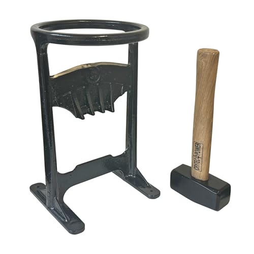Cast Iron Heavy Duty Kindling Splitter With Hammer Included For Wood Heating Winter Logs