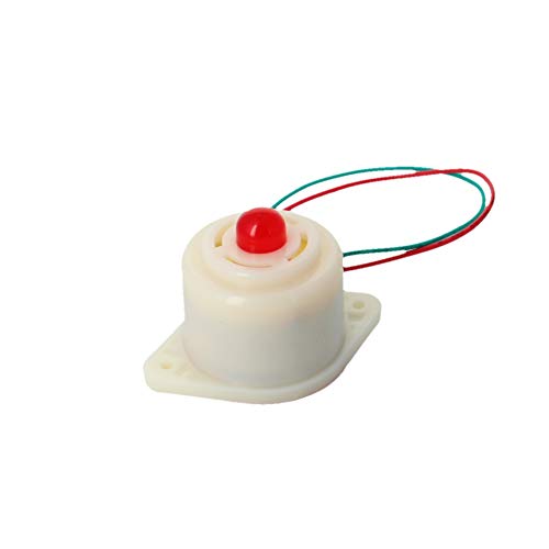 Image of Fielect 2Pcs 100dB Buzzer Alarm Electronic Beep Buzzer DC 24V 100mA Electronic Buzzer Alarm 2 Wire Industrial Red LED Flashing Alarm Buzzer White BJ-3