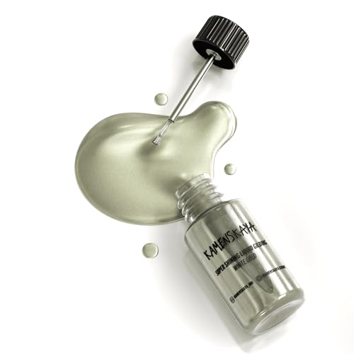 Kamenskaya Liquid White Gold Leaf Paint - Alcohol Based Fast Drying White Gold Liquid Leaf, 0.68 Fl Oz (20 Ml)