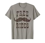 Funny Vintage Moustache Rides T-Shirt