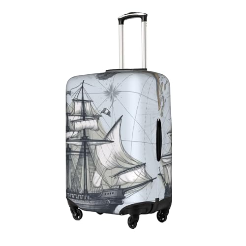FEMOS Boat Map - Travel Suitcase Cover Elastic Luggage Covers Trolley Protector Cover Fits 18-32 Inch Luggage2
