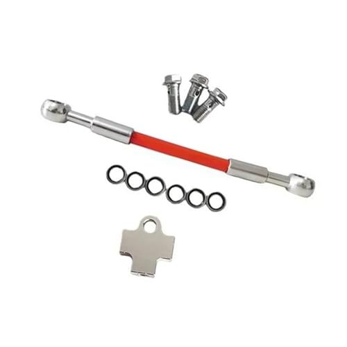 Conduite de frein adaptateur 3 voies moto avec flexible hydraulique M10x1.25 de 50cm