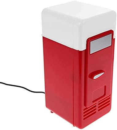 Wgwioo Canned Beverage Cooler, Mini Fridge USB Hot and Cold Fridge, Portable Mini Compact Refrigerator