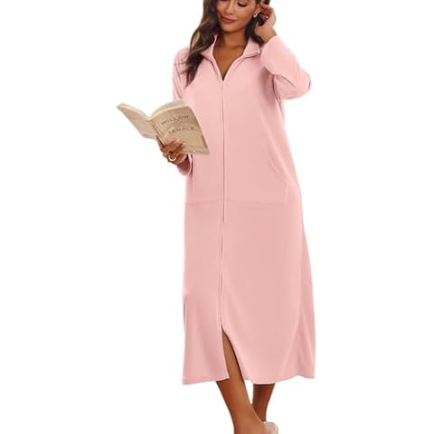 Ekouaer Soft Fleece Zipper Robe Cover