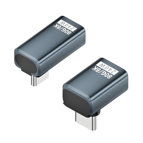 ���{�̒������ Thunderbolt5�݊������� Type-C �A�_�v�^�[ 80Gbps PD240W �}���[�d�Ή� 8K60Hz L�� �I�X�[���X 2�Z�b�g (240W�E80Gbps, C�^�C�v+E�^�C�v)