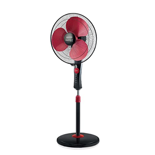 USHA Maxx Air Ultra Pedestal Fan | 400MM Sweep Size | 1350 RPM | Aerodynamic Blade Design for High Air Delivery | Anti - Rust Protection | 100% Copper Motor | Maroon