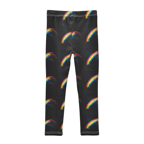 Stripes Colorful Rainbow Girls Casual Leggings for Kids Printed Long Pant Bottoms Stretch and Soft2