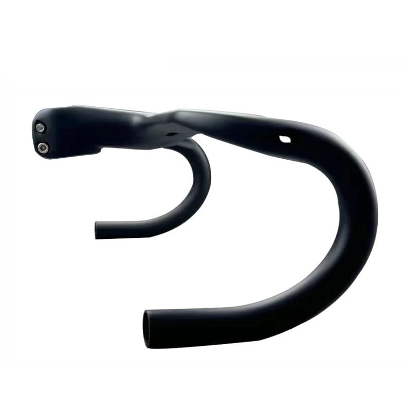 Manubrio Bici Manubrio for Bicicletta Interamente in Carbonio, Manubrio for Bici da Strada, Integrato con Foro for Stent for Computer, Senza Logo, 28,6 mm