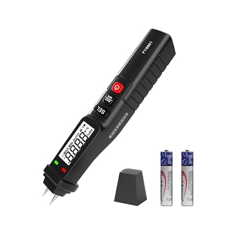 Mastfuyi Wood Moisture Meter, Portable Pen Firewood Moisture Tester, Pin-Type Water Leak Detector with 2 Modes & Ambient Temp Measurement for Restoration Contractors, Woodworkers, DIYers Cover