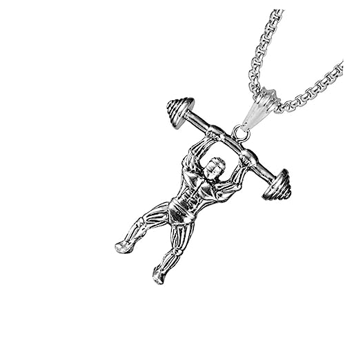 ifundom 2 Peças Colar De Ginástica Colar De Aço Inoxidável Para Homens Colares Masculinos Colar De F