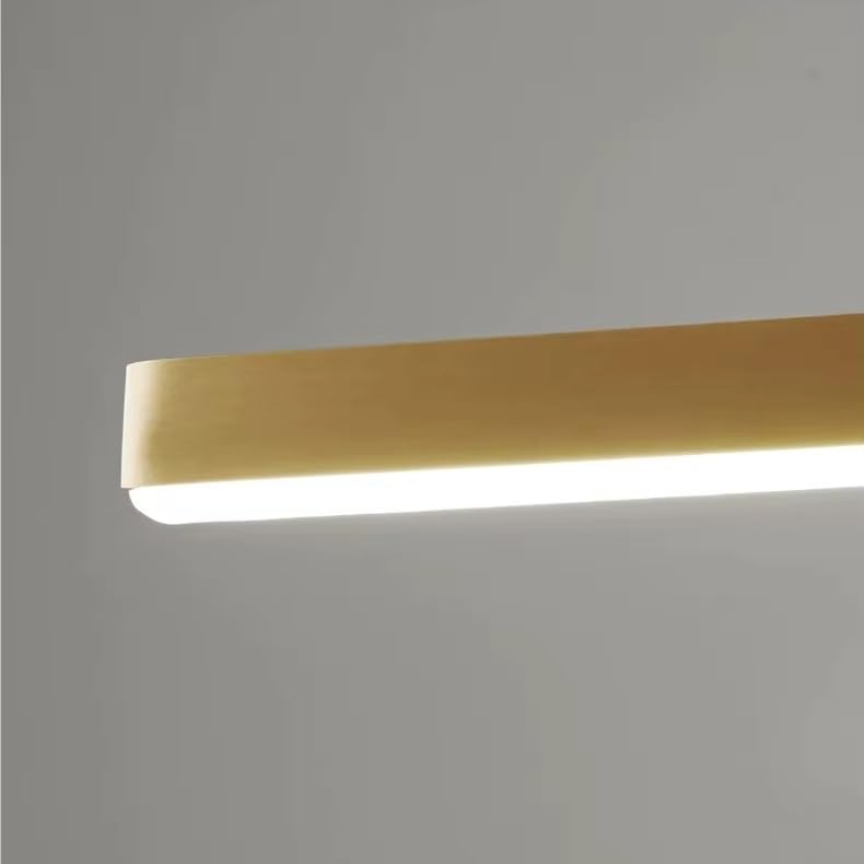 Lampadario Moderno in Ottone, Lampada a Sospensione Moderna e Semplice per Tavolo da Pranzo di Ristorante, luci a LED per Ufficio, lampade di Design a Sospensione, Illuminazione PE